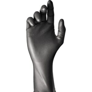 GUANTE NITRILO, SIN POLVO, DESECHABLE, NEGRO, T-07, CAJA 50 uds