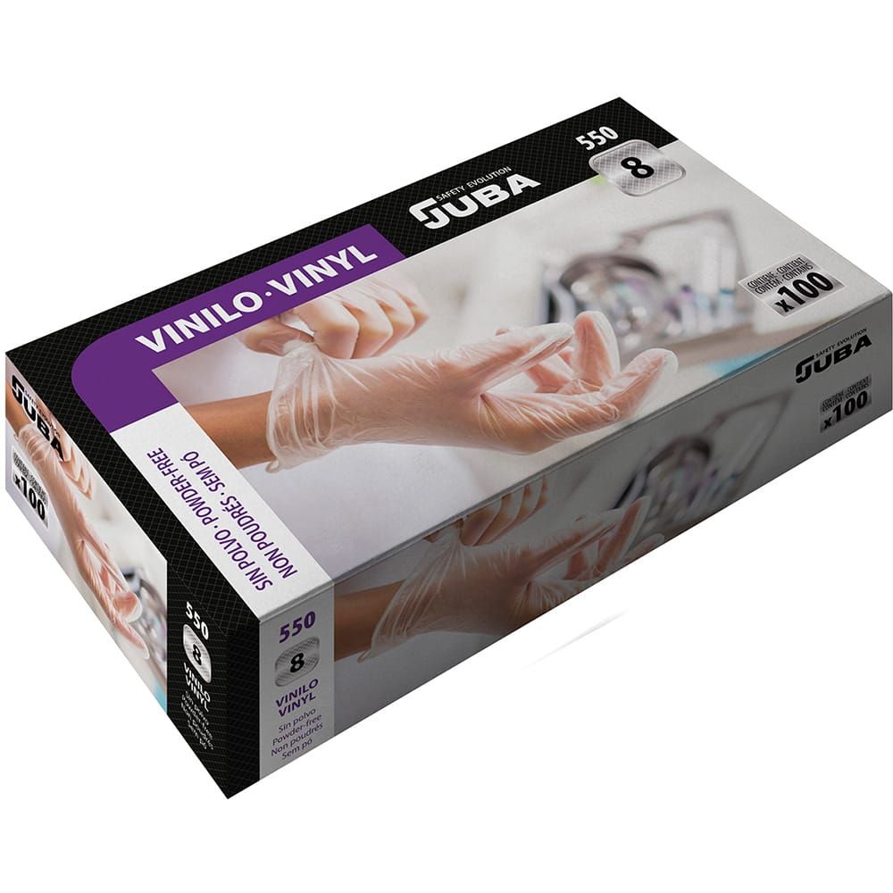 GUANTE VINILO, SIN POLVO, DESECHABLE, TRANSPARENTE, T-07, CAJA 100 uds - Imagen 2