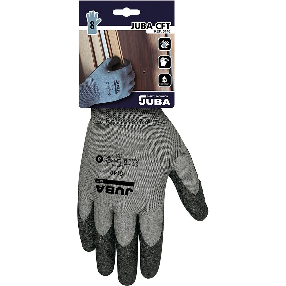 GUANTE NAILON, PALMA RECUBIERTA PVC PARA JARDINERÍA, T-09