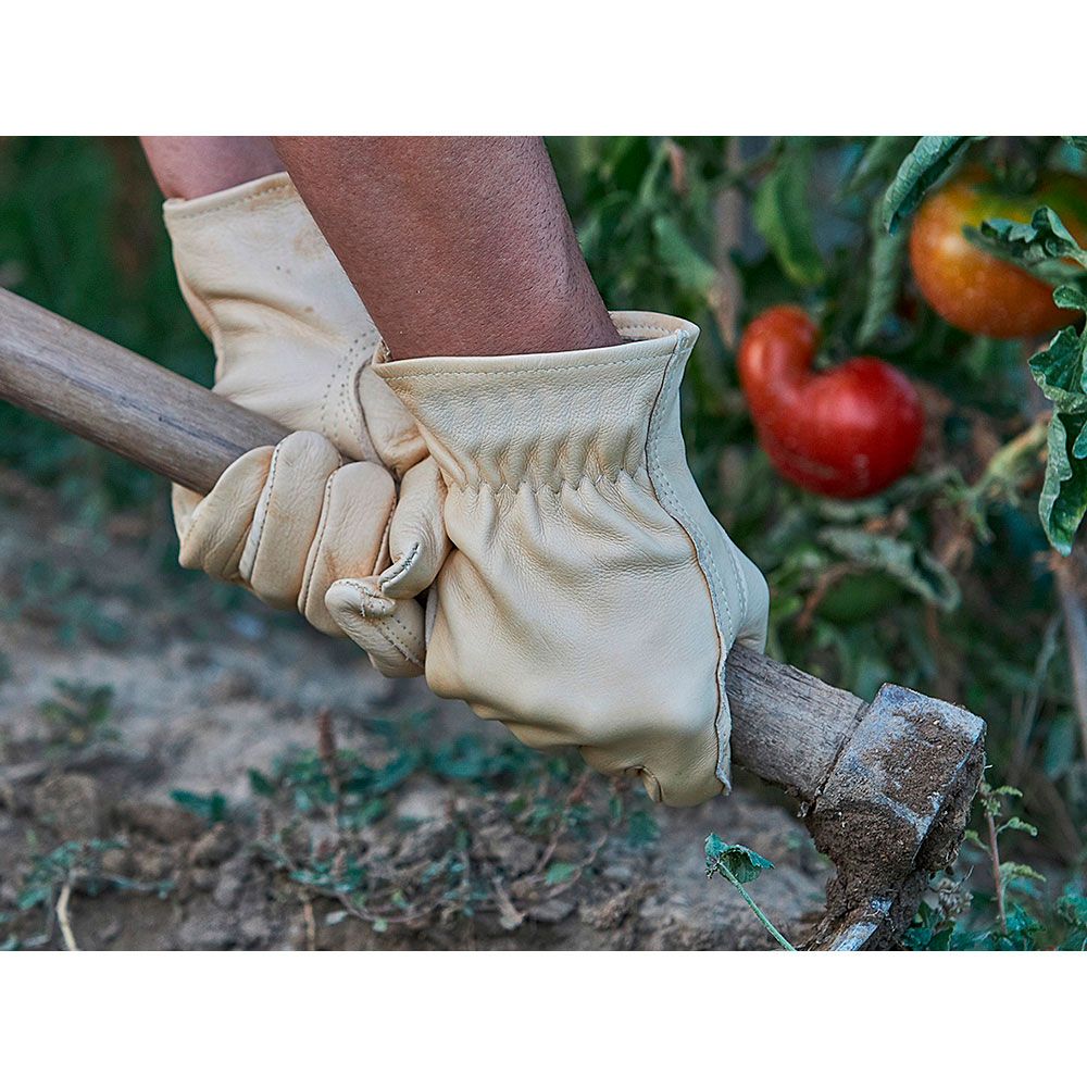 GUANTE PIEL FLOR VACUNO REFORZADO PARA JARDINERÍA, T-10 - Imagen 3