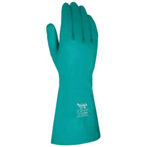 GUANTE NITRILO, FLOCADO INTERIOR, FITOSANITARIOS, VERDE, T-08