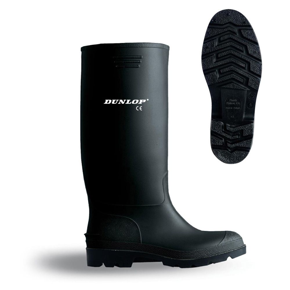 BOTA DE AGUA PVC CAÑA ALTA NEGRA TALLA 36