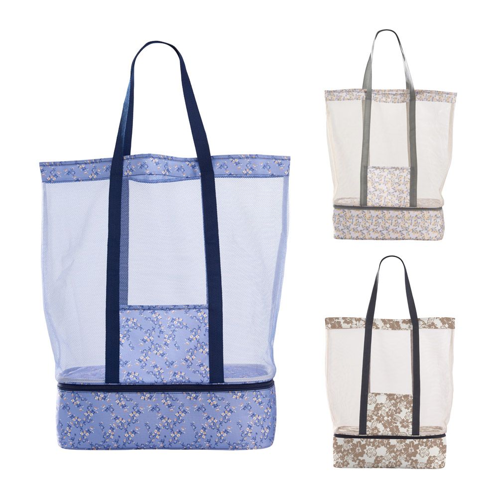 BOLSA DE PLAYA CON ENFRIADOR COLORES SURTIDOS 53 x 16 x 39 cm