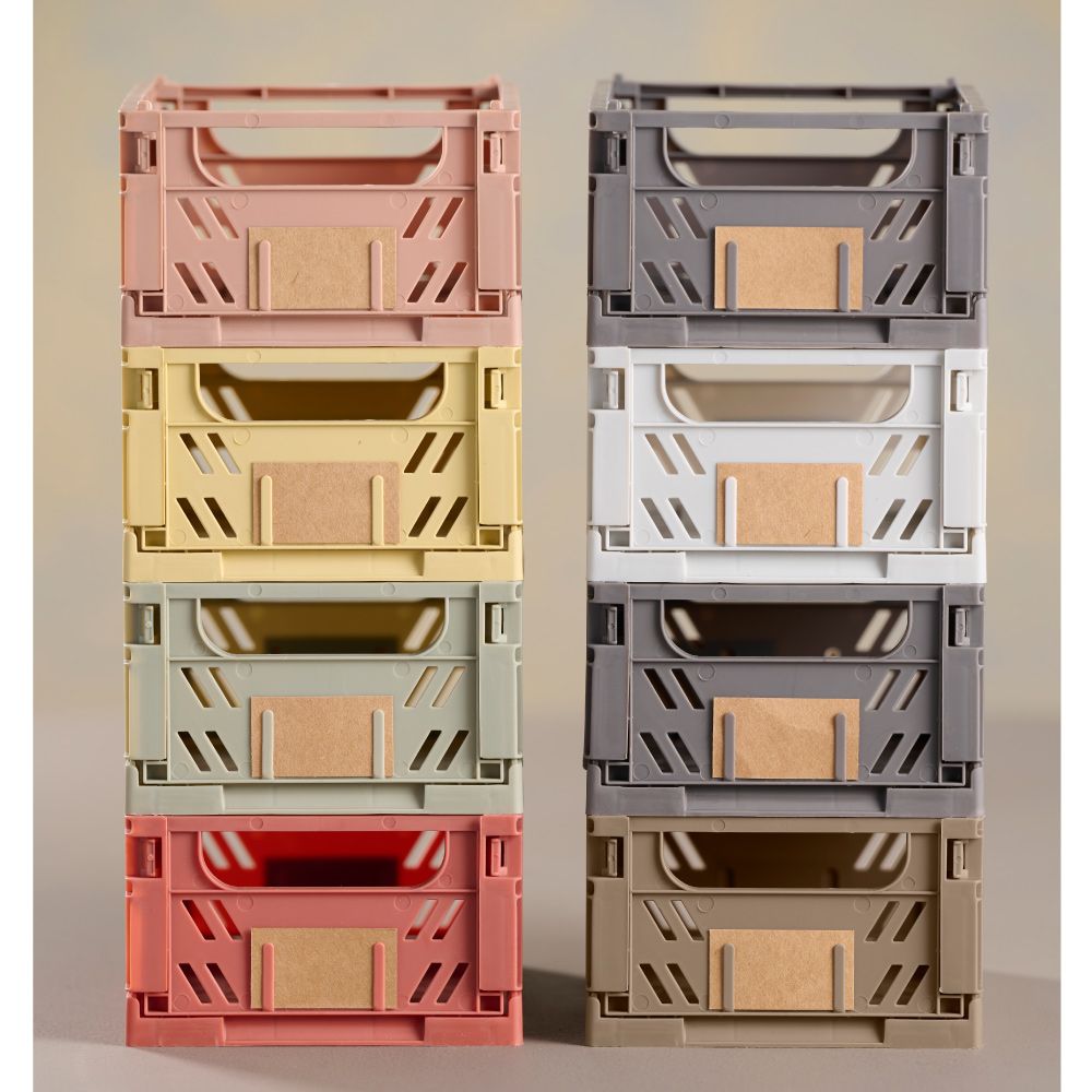 CAJA ALMACENAJE PLEGABLE GRIS 17 x 12.5 x 7 cm SET 2 PIEZAS - Imagen 5