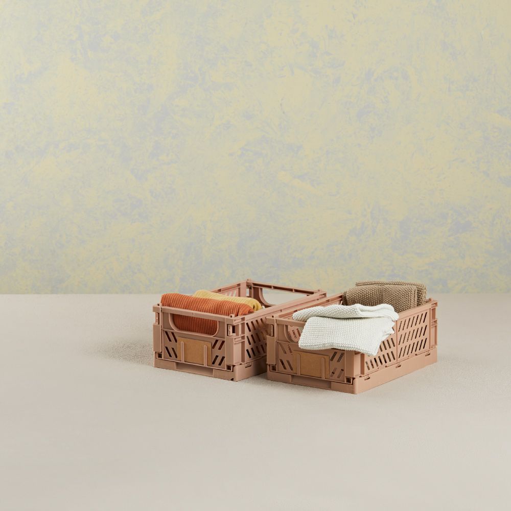 CAJA ALMACENAJE PLEGABLE ARENA 25 x 16,5 x 10 cm SET 2 PIEZAS - Imagen 4