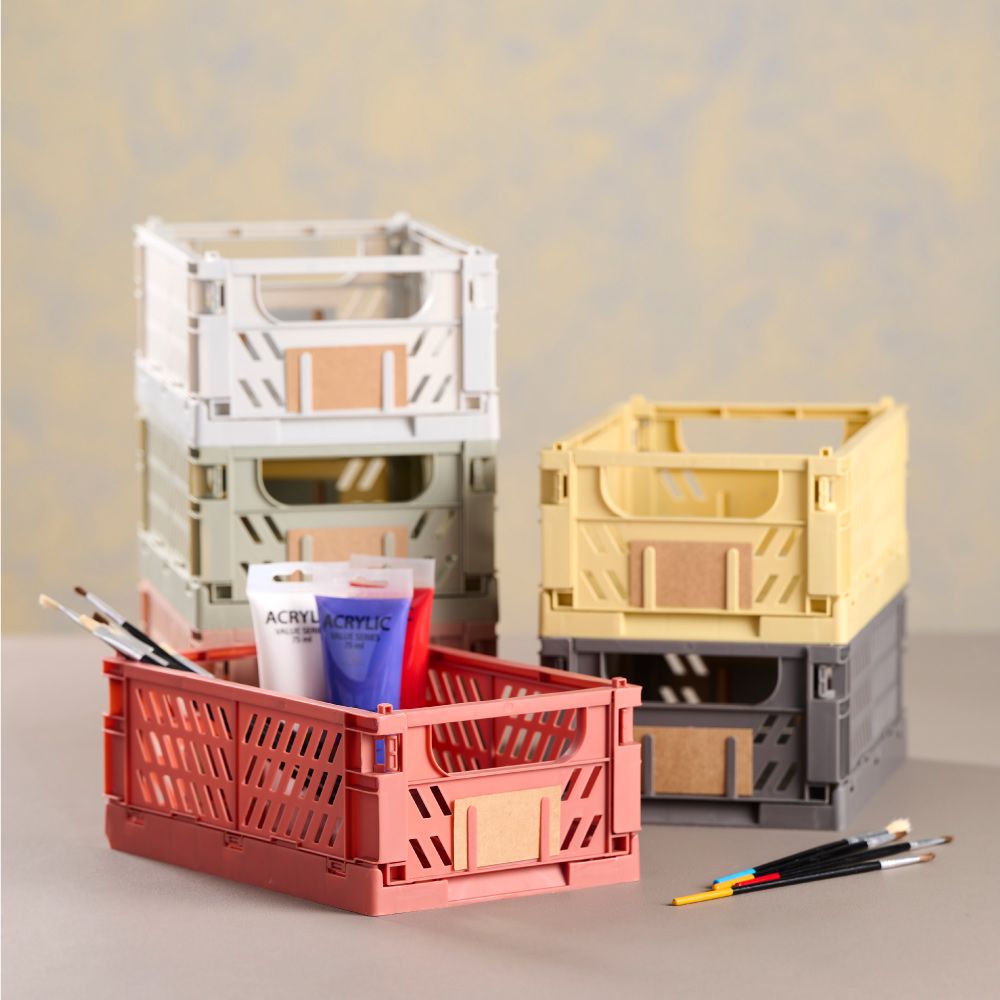 CAJA ALMACENAJE PLEGABLE ARENA 25 x 16,5 x 10 cm SET 2 PIEZAS - Imagen 5