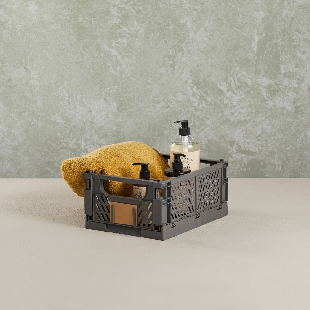 CAJA ALMACENAJE PLEGABLE GRIS 33 x 24,5 x 15 cm - Imagen 3