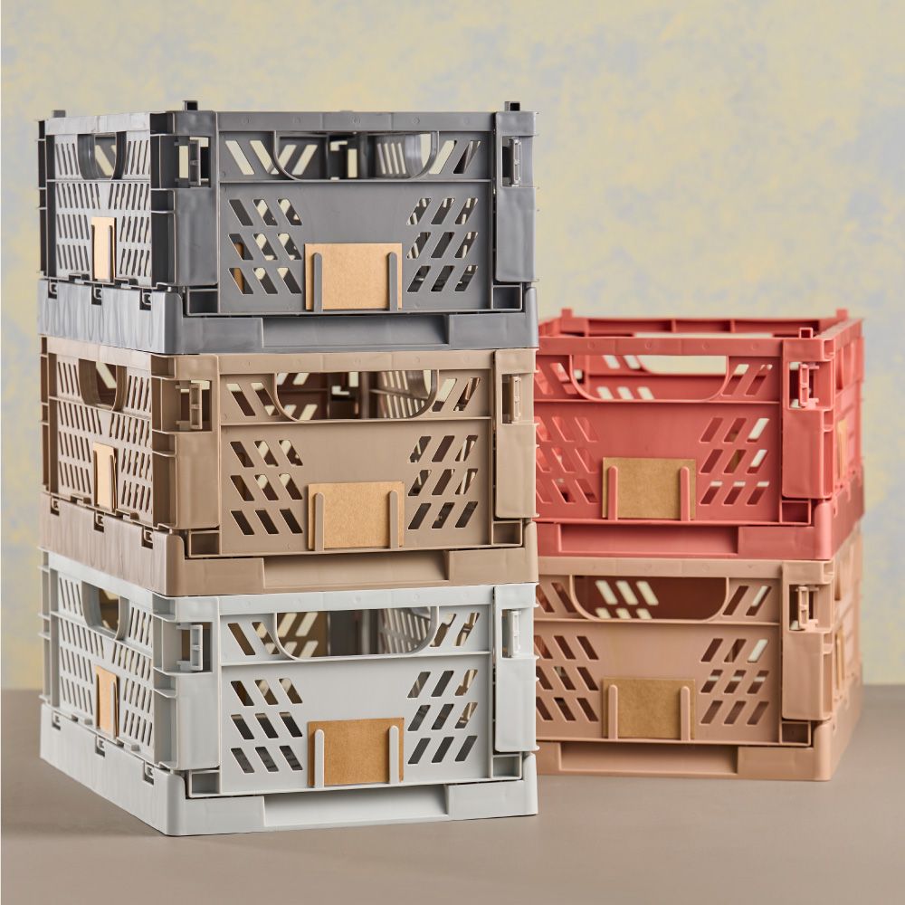 CAJA ALMACENAJE PLEGABLE GRIS 50 x 33 x 25 cm - Imagen 5