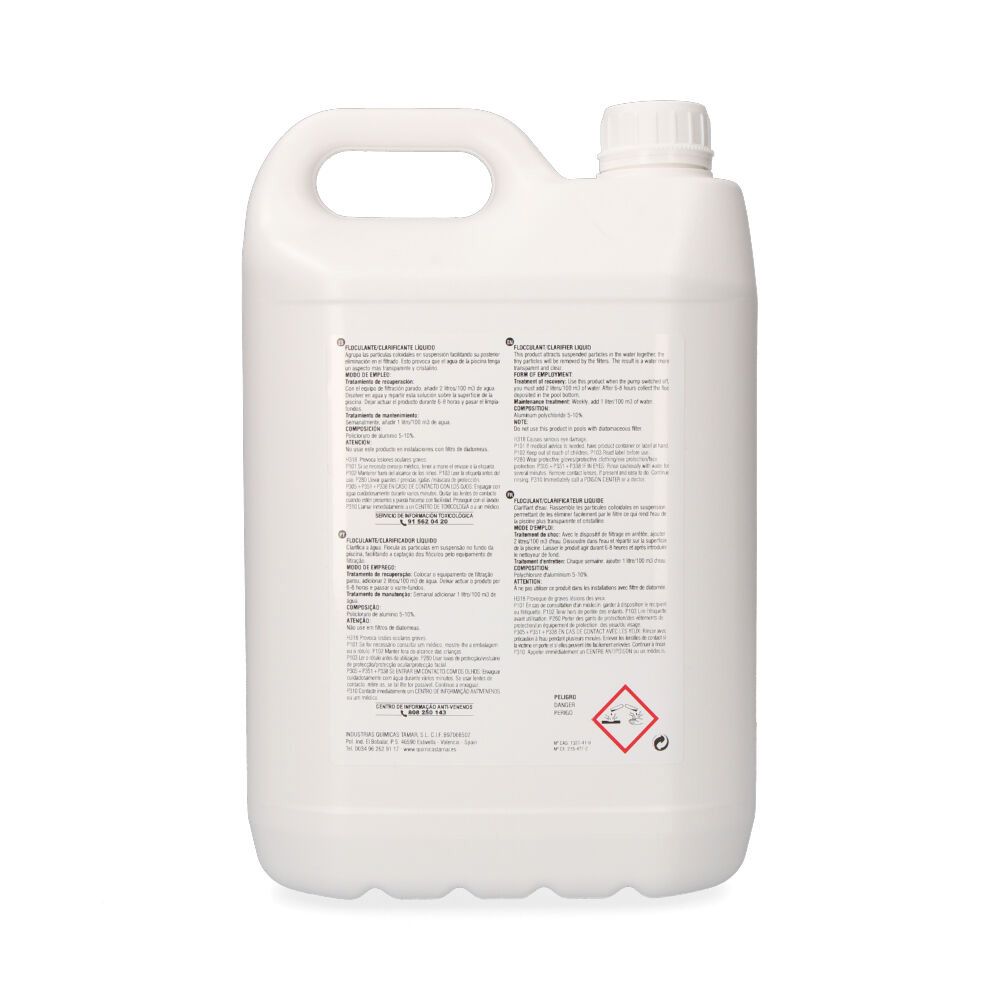 FLOCULANTE CLARIFICANTE LÍQUIDO, GARRAFA 5 L - Imagen 2