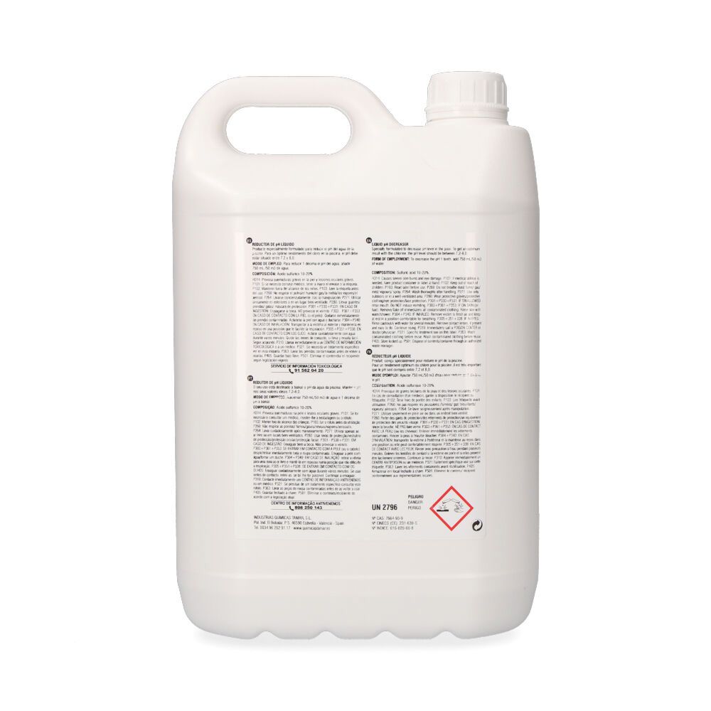 REDUCTOR DE PH LÍQUIDO, GARRAFA 5 L - Imagen 2