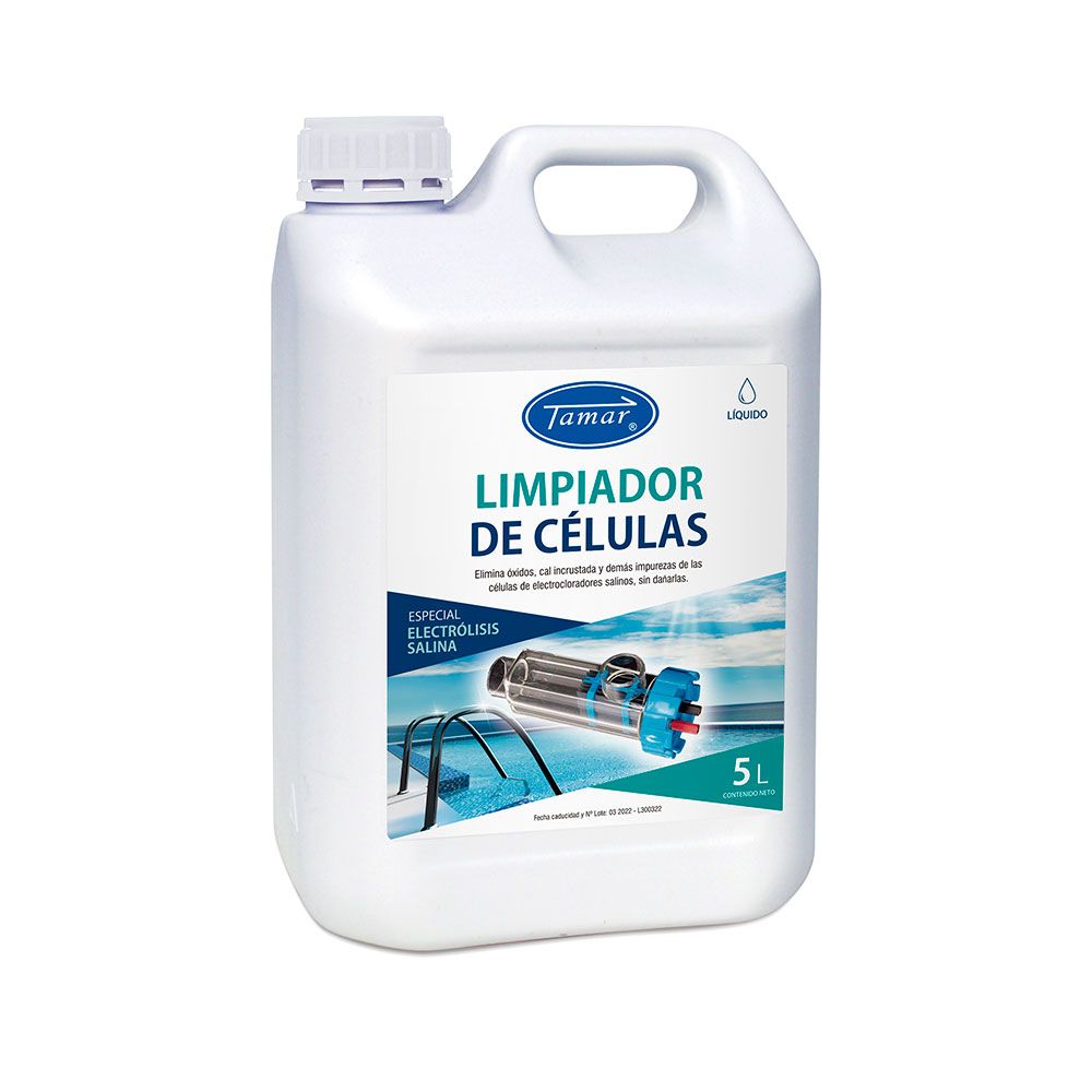 LIMPIADOR CÉLULAS PARA PISCINAS SALINAS, GARRAFA 5 L