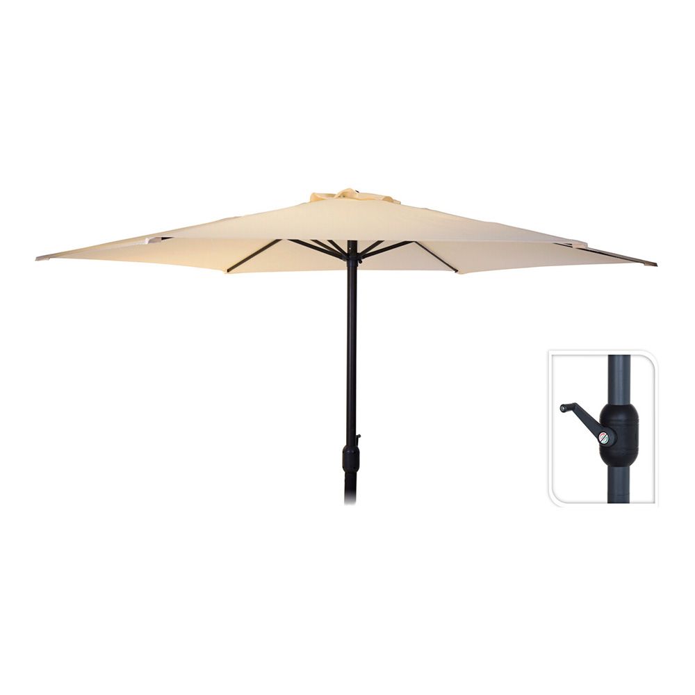 PARASOL PARA JARDÍN, CREMA, Ø300 x 248 cm
