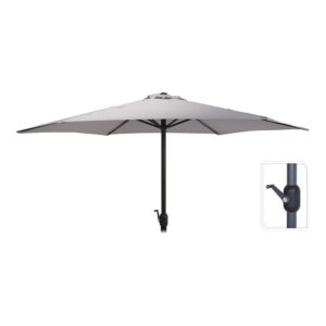 PARASOL PARA JARDÍN, GRIS CLARO, Ø300 x 248 cm