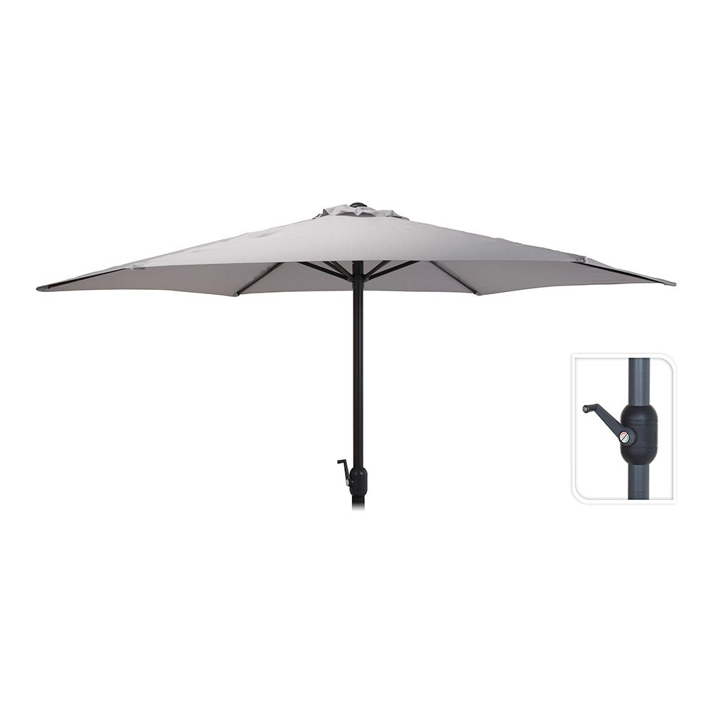 PARASOL PARA JARDÍN, GRIS CLARO, Ø300 x 248 cm