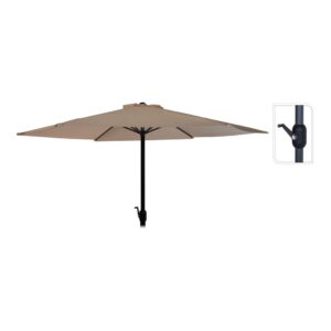 PARASOL PARA JARDÍN, TAUPE, Ø300 x 248 cm