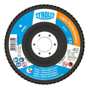 DISCO LÁMINAS 27CLA Ø125 x 22,23 mm, GRANO 40