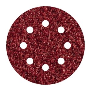 HOJAS DE LIJAR ADHESIVAS DE CORINDÓN PERFORADAS, Ø125 mm, GRANO 40, 5 uds