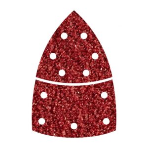 HOJAS DE LIJAR ADHESIVAS DE CORINDÓN PERFORADAS TRIANGULAR, GRANO 60, 10 uds