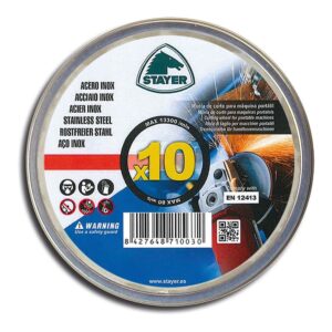 DISCO EXTRAFINO INOX STANDARD, Ø115 x 1,0 x 22,23 mm, CAJA 10 uds