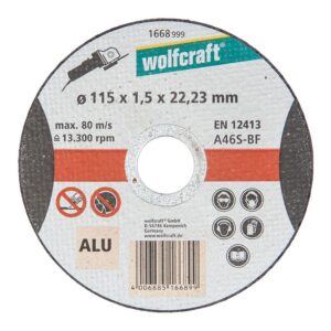 DISCO CORTE PARA ALUMINIO Ø115 x 1,5 x 22,23 mm