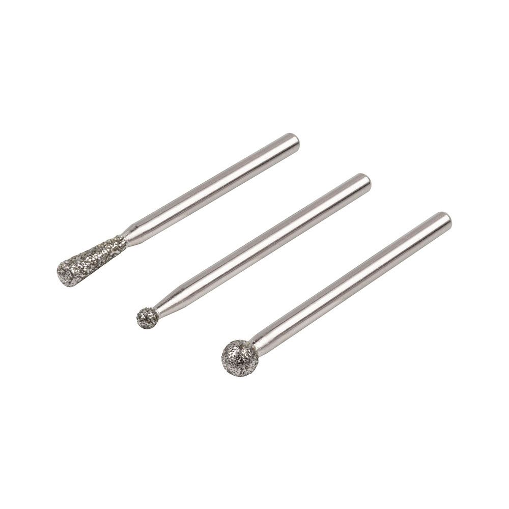 MUELAS DE DIAMANTE ESFÉRICAS Y CÓNICAS, SET 3 uds