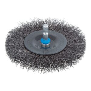 CEPILLO DE DISCO DE ALAMBRE DE ACERO VÁSTAGO HEXAGONAL Ø100 x 10 mm