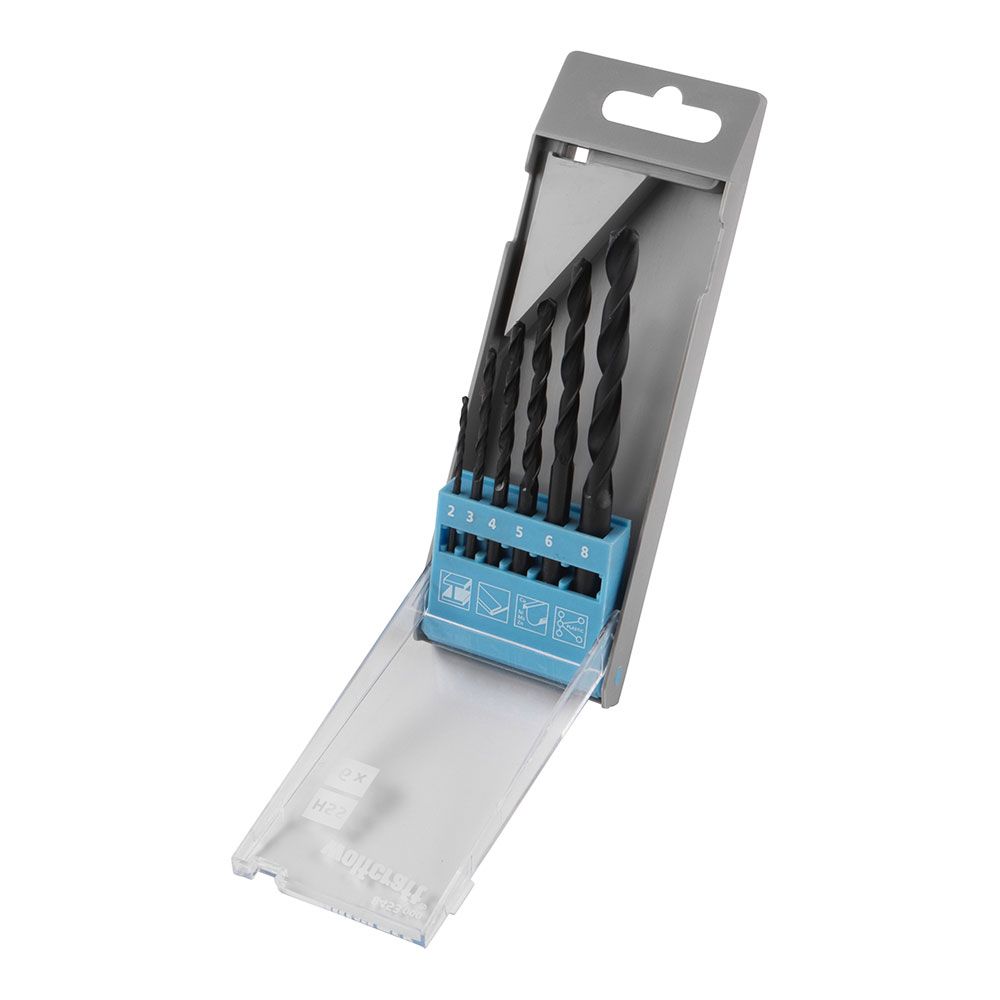 BROCAS PARA METAL HSS FL, JUEGO DE 6 PIEZAS, Ø2,00 - Ø8,00 mm