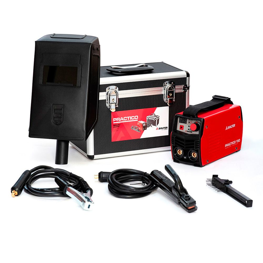 EQUIPO DE SOLDADURA INVERTER PRACTICO 150 CON ACCESORIOS 7000W - Imagen 2