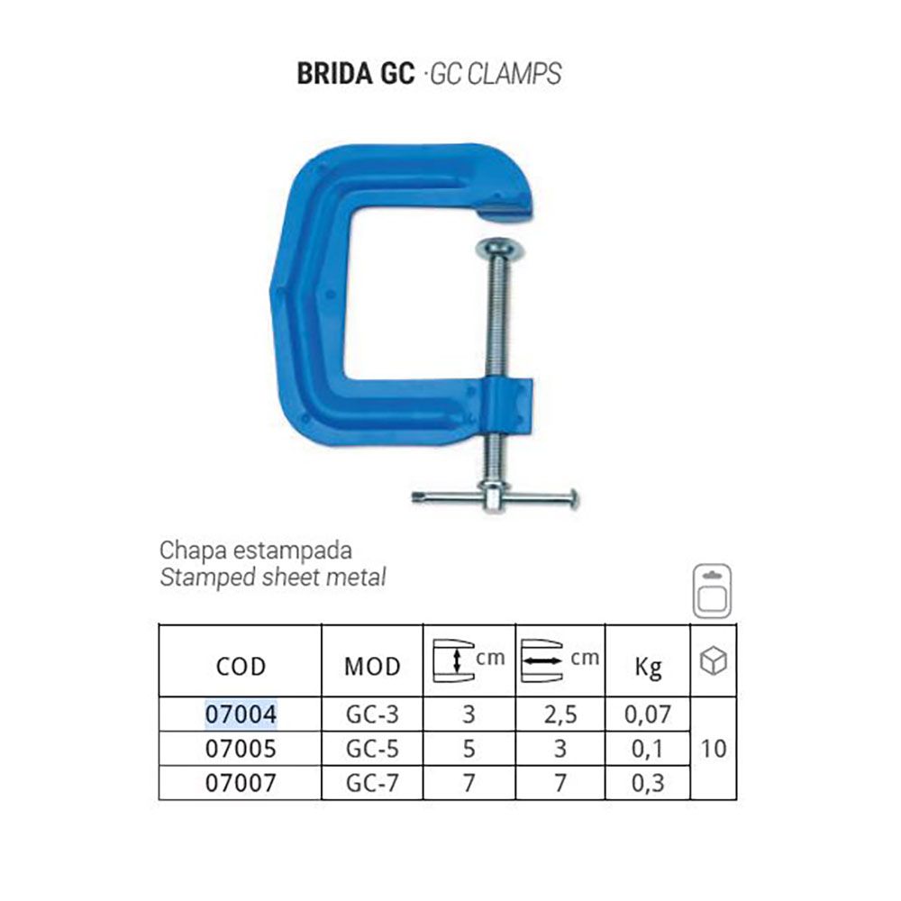 APRIETO G-3 CHAPA 7 x 10 x 1cm - Imagen 2
