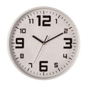 RELOJ COLOR PLATA Ø30cm