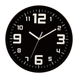 RELOJ COLOR NEGRO Ø30cm
