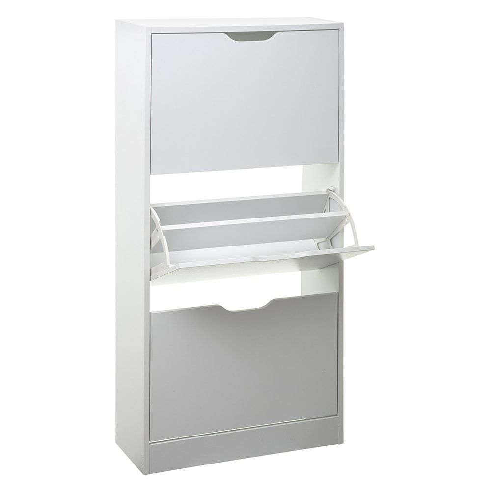 ZAPATERO DE MADERA 115 x 60 x 24 cm COLOR BLANCO - Imagen 2