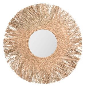ESPEJO DE JUNCO NATURAL COLECCIÓN JUNGLY Ø80 cm