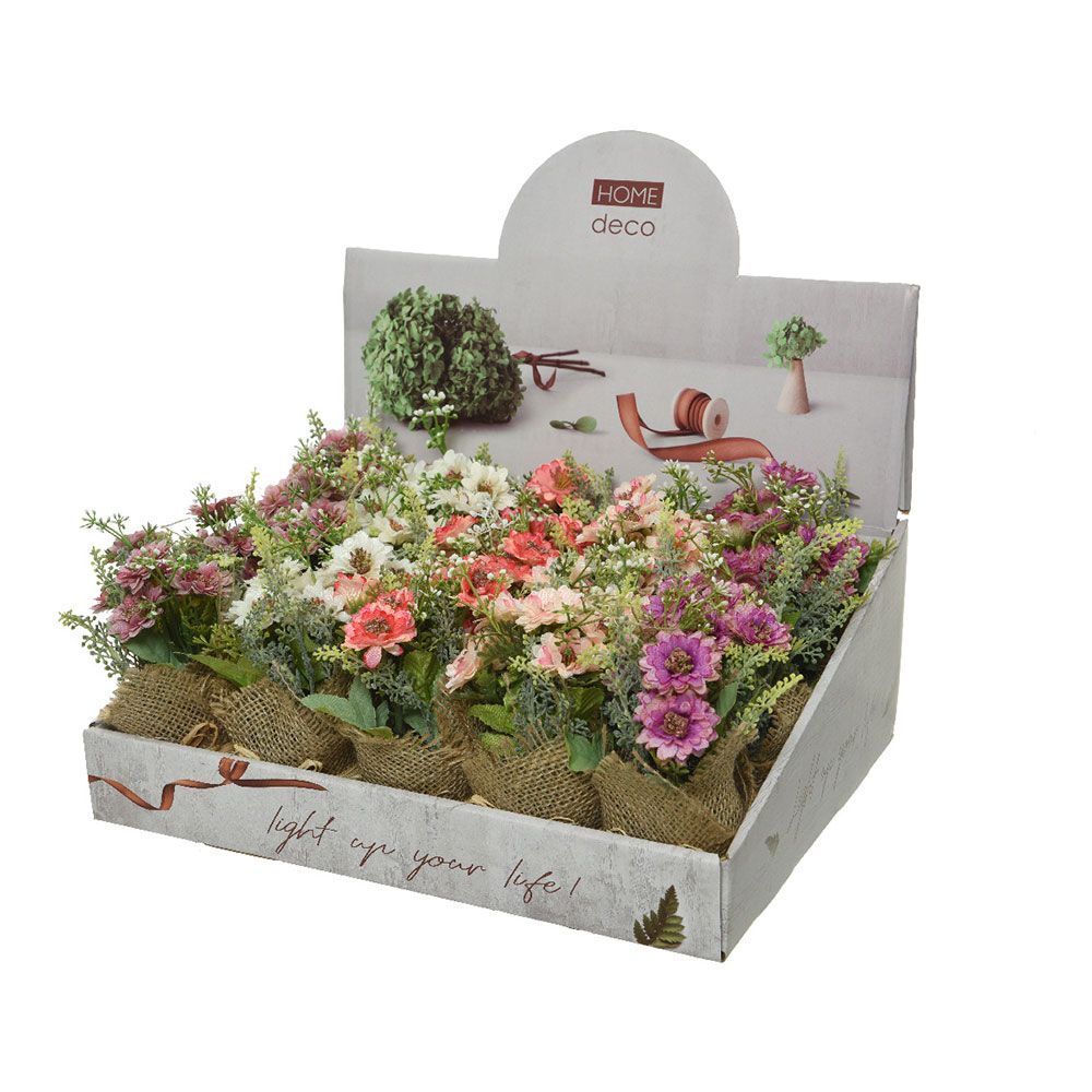 MACETA MINI DE MARGARITAS / DALIAS, Ø7 x 17 cm, MODELOS VARIADOS - Imagen 7