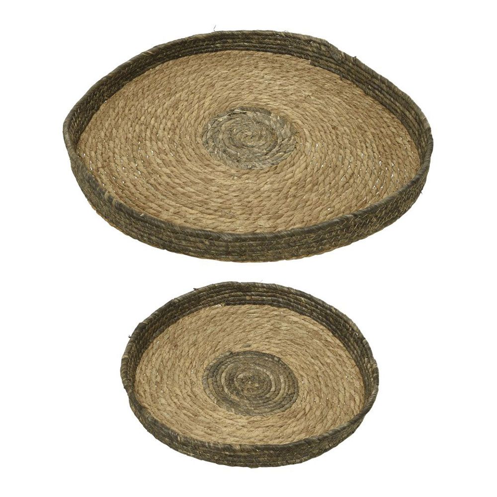 PLATO DE MACETA DE ESPARTO Ø35 x 4 cm / Ø50 x 4 cm, SET DE 2 PIEZAS - Imagen 2