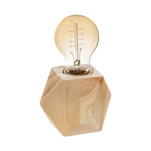 LÁMPARA DE MESA DE MADERA E27 (BOMBILLA NO INCLUIDA), BAHIA, Ø7,5 x 8 cm