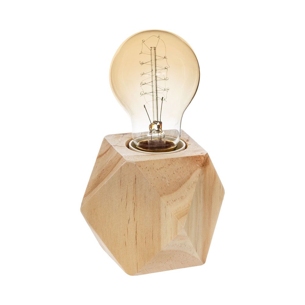 LÁMPARA DE MESA DE MADERA E27 (BOMBILLA NO INCLUIDA), BAHIA, Ø7,5 x 8 cm
