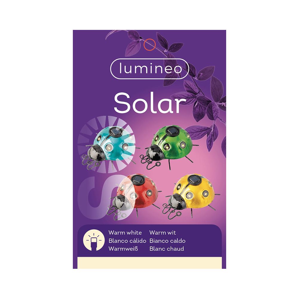 FIGURA SOLAR METÁLICA CON FORMA DE MARIQUITA MODELOS VARIADOS 14,5 x 13 x 5 cm - Imagen 6