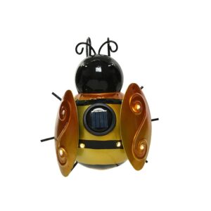FIGURA SOLAR METÁLICA CON FORMA DE ABEJA COLORES SURTIDOS 14,5 x 13 x 5 cm