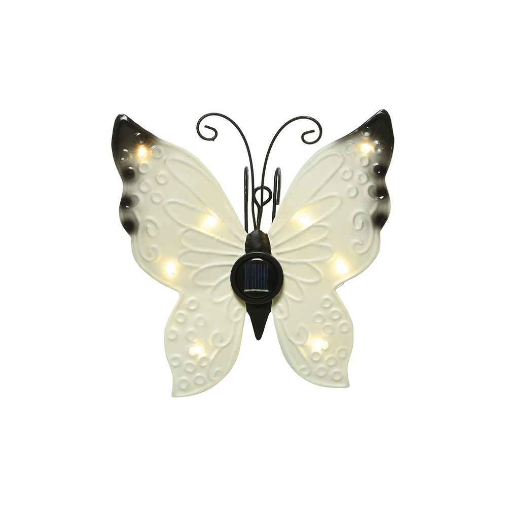 FIGURA SOLAR METÁLICA CON FORMA DE MARIPOSA COLORES SURTIDOS 17,8 x 6 x 4 cm - Imagen 2