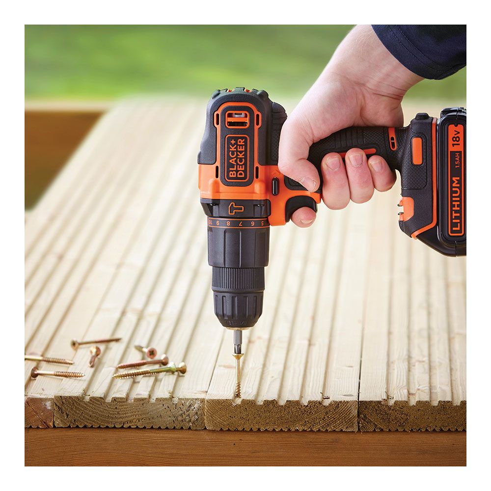 KIT TALADRO PERCUTOR 18 V CON 2 BATERÍAS DE LITIO Y CARGADOR - Imagen 4