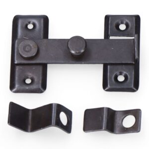 ALDABA, REVERSIBLE, DE ACERO ZINCADO CON ACABADO NEGRO, 80 x 53 mm, BLISTER