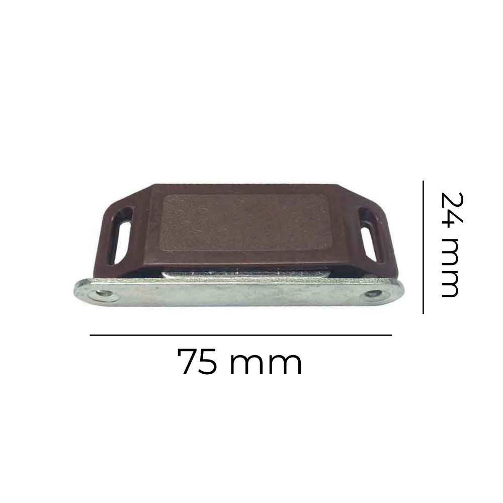 IMÁN PARA PUERTA MARRÓN, 2 PIEZAS, 75 x 15 x 24 mm - Imagen 2