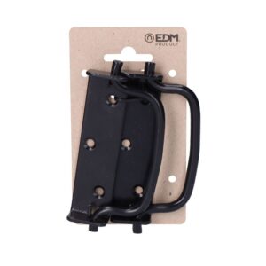 ASA ABATIBLE CON TOPE, DE ZINC CON ACABADO EN NEGRO, 100 x 27 mm, 2 uds, BLISTER
