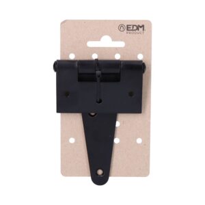 BISAGRA FORMA T, DE ACERO CON ACABADO NEGRO, 100 x 75 mm, BLISTER