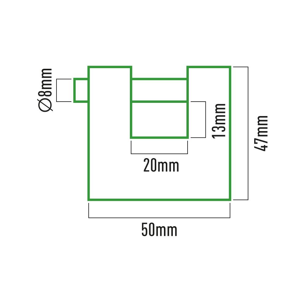 CANDADO DE LATÓN REFORZADO DE SEGURIDAD 50 mm, BLÍSTER - Imagen 3