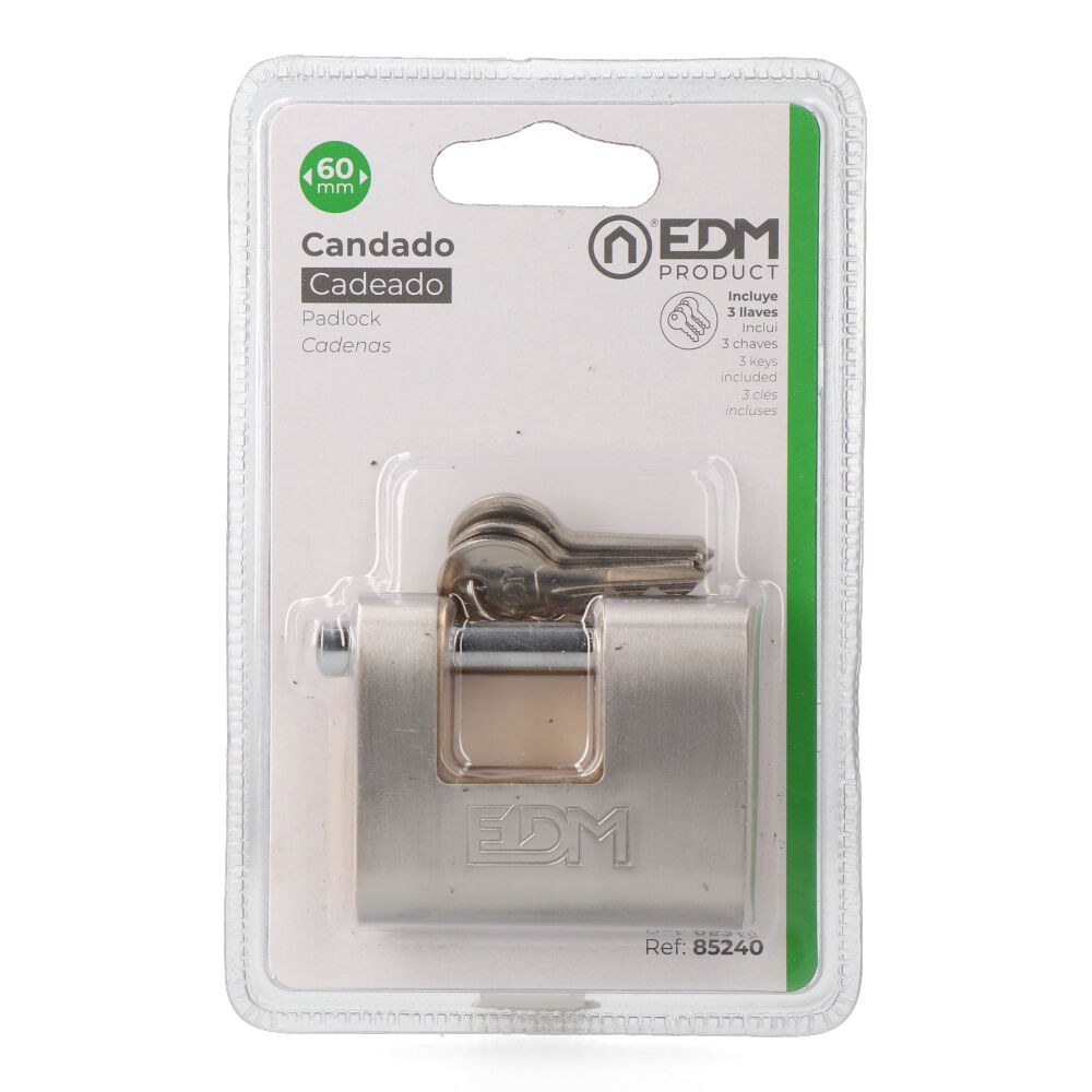 CANDADO DE LATÓN REFORZADO DE SEGURIDAD 60 mm, BLÍSTER - Imagen 2