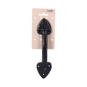 TIRADOR DE PUERTA, DE HIERRO FORJADO CON ACABADO NEGRO, 210 mm, BLISTER