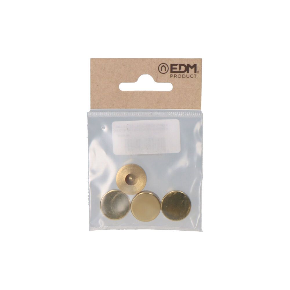 EMBELLECEDOR LATÓN ROSCADO LISO 18 mm PULIDO, 4 uds - Imagen 2