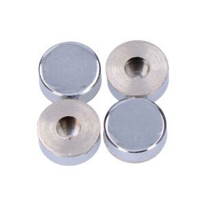 EMBELLECEDOR LATÓN ROSCADO LISO 14 mm NÍQUEL, 4 uds